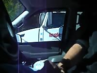 Truck drivers watch me jack