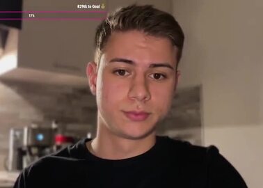 Young Man Stroking His Uncut Cock on Cam