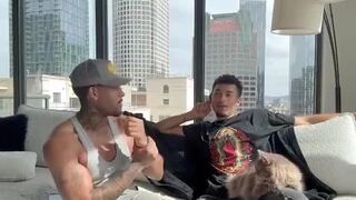 Latino sucking curious stud