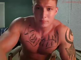 tattoed straight guy cum for pussy