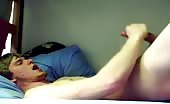 Dumping cum on his tummy