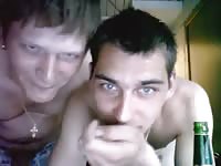 Couple of Russians horsing around