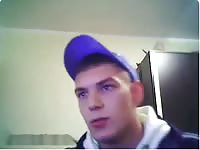 Cute straight boy flashes his dick