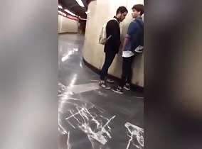 Busted getting jerked off in the subway