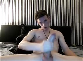 Young man with a huge cock