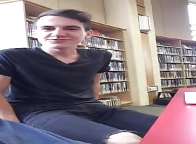 Cock smashing in the library