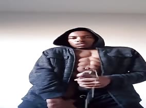 Hot fit brotha blows his load