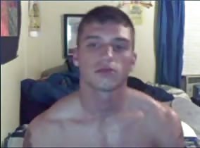 Cute bad boy gets his dick out and fist fucks it