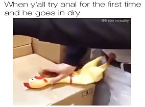 When y'all try anal for the first time and he goes in dry