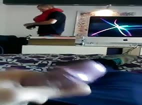 Playing with my dick in front of my roommate