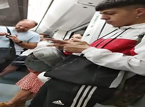 Hot twink in the subway