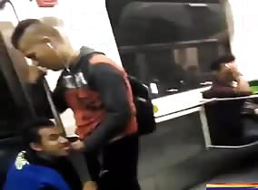 Getting his dick sucked in front of other passengers