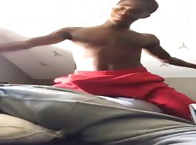 Dry humping my big black cock into my lucky friend