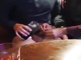 Taking shots from my friends foreskin
