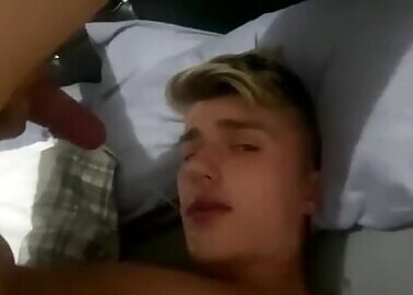 Mini compilation of cute twink who busts into his own face