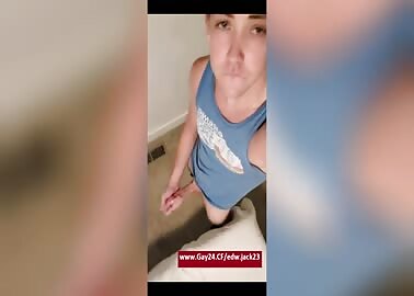 A 20 year old jerking off a 23 centimeter dick!