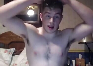 Hairy Uncut Boy Explodes on Cam