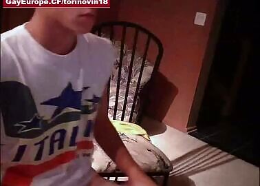 Italian jerking off and cumming