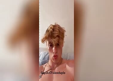 Handsome blond jerk off and cum several times (compilation)