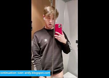 twink jerking off a MONSTER dick on an airplane!