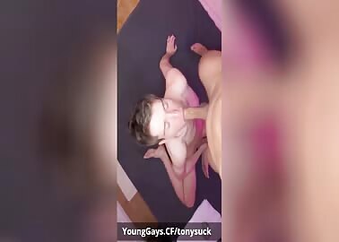 Teen Enjoys a Big Dick in His Mouth