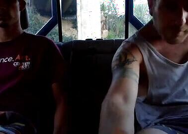 Swell80 and straight young central american guy first time mutual masturbation in my car caught on cam