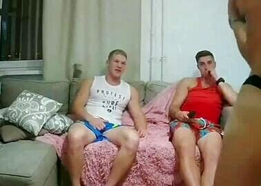 Lucky girl tag-teamed by a couple of hot boys 