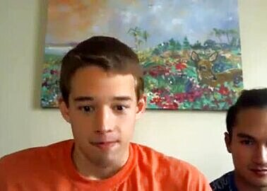 Two guys have fun on cam