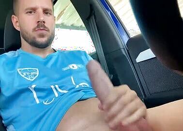 cum shower in the car