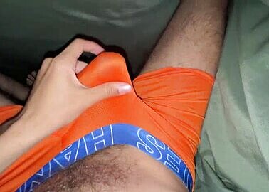 Smackin the Ol Dick Around Orange Boxer Briefs