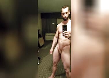 Big muscled hunk cums in front of mirrorJaxton Wheeler