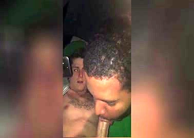 Straight sucked in a car