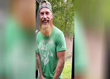 bearded redhead buddy pissing