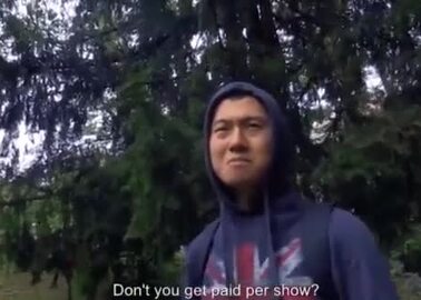 Asia lad makes rent from czech guy