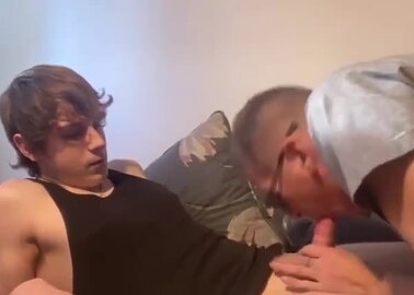 Daddy gives straight bro head