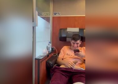 Jerk Off on Train