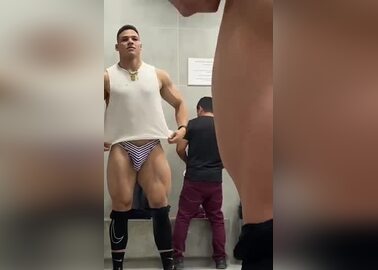 Muscle Flash in Locker Room