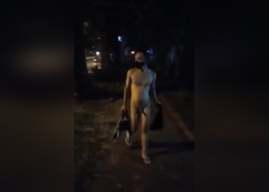 Strip and walk naked in the night