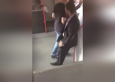 hot french guy touching in suit