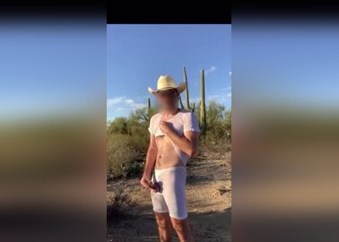 Mormon guy jerks outdoors