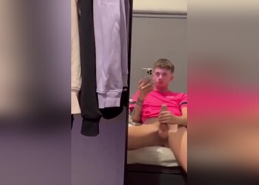 Mirror wank twink big dick