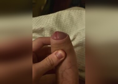 White uncut cock