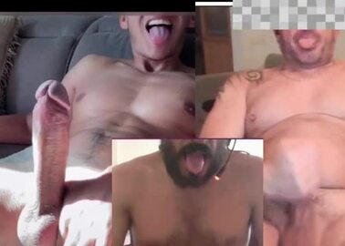 Straight wankers have fun together