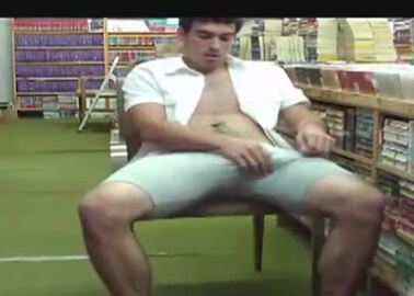 Horny  Jerking Off at Work In Bookstore