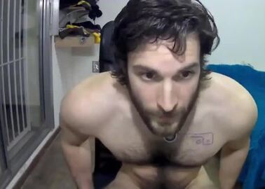 Guy jerking off