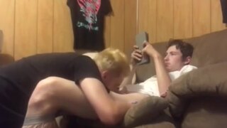 Str8 friend getting sucked by gay friend