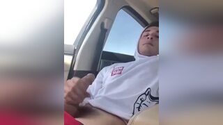 Jerk off in car