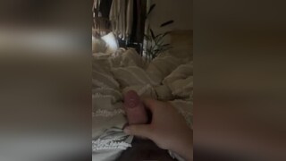 Jerking off in bed