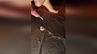 Hot cum on the floor