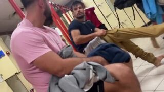 Man cant hide his penis in locker room